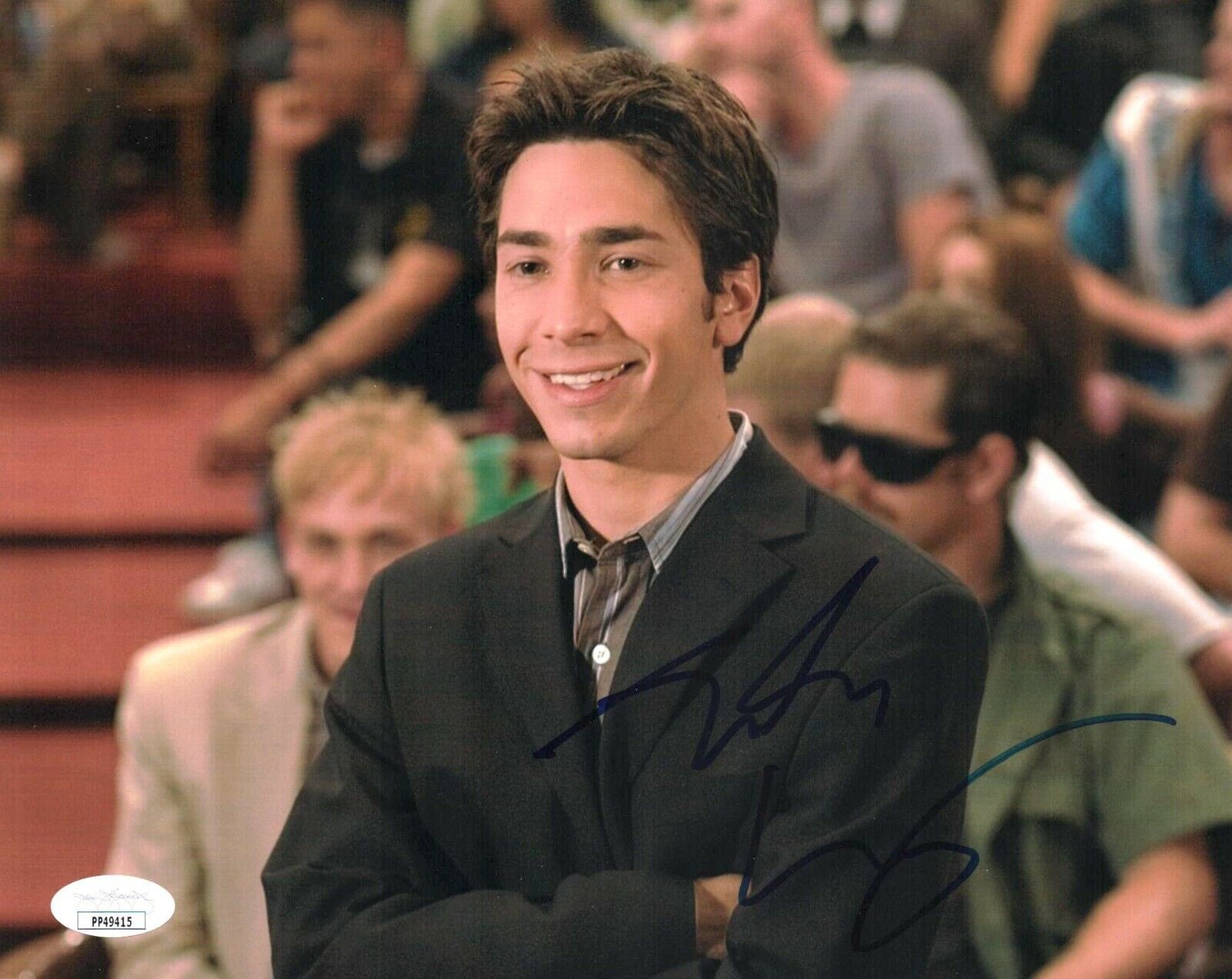 JUSTIN LONG Signed DODGEBALL 8x10 Photo Poster painting Autograph with JSA COA