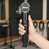 Professional Wireless Microphone with Receiver 2.4GHz Dynamic Handheld Microphones Rechargeable Condenser Microphone for Streaming & Live Performance