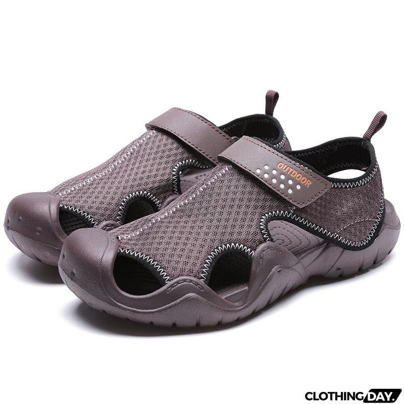 Large Size Cozy Mesh Velcro Sandals for Male