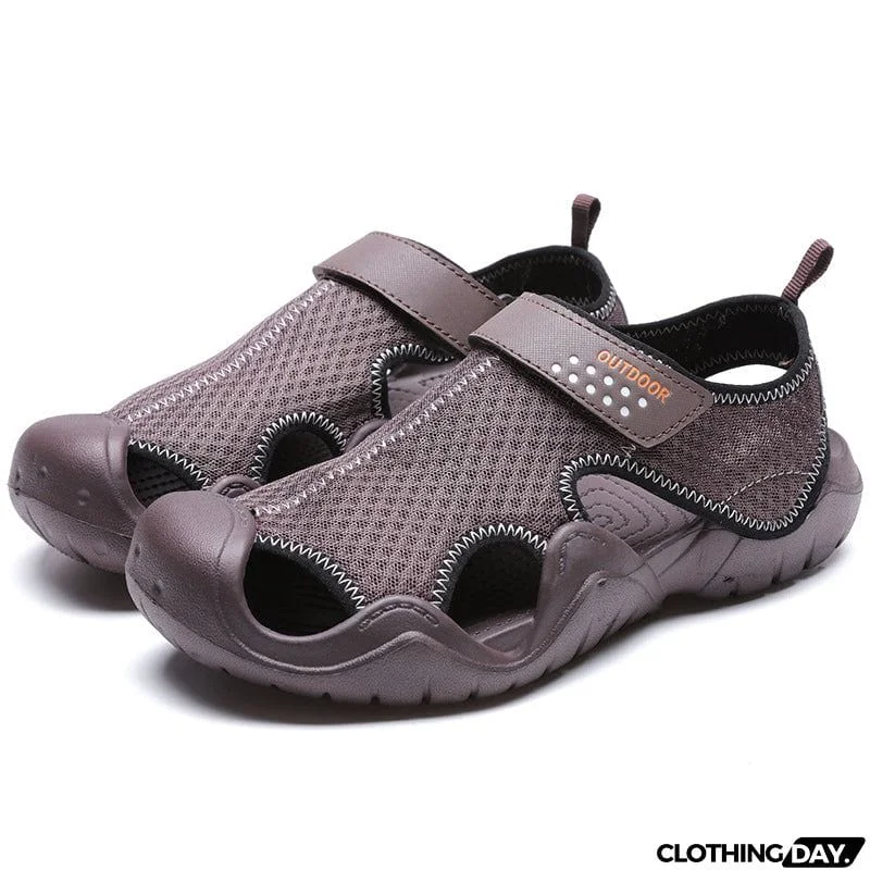Large Size Cozy Mesh Velcro Sandals for Male