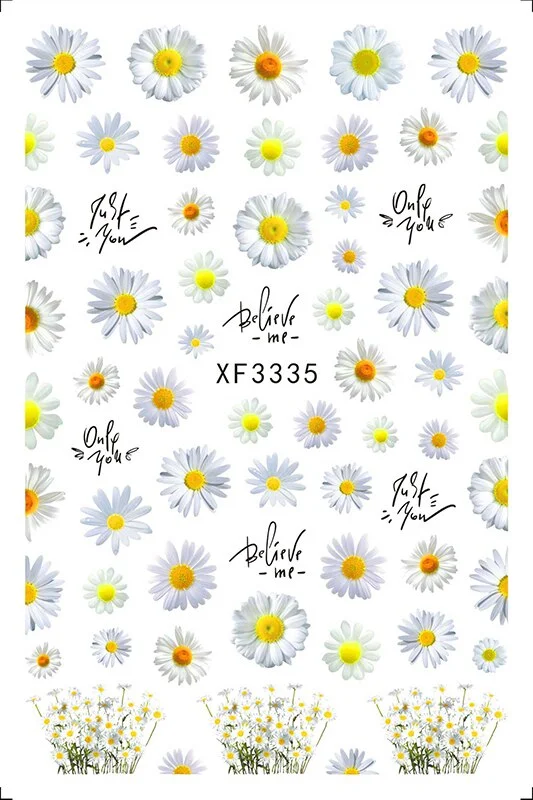 Nail Art Stickers Green Nature Manicure Nails Design Decal Back Glue Decoration Plant Leaf Nail Art Decals Sticker Decor