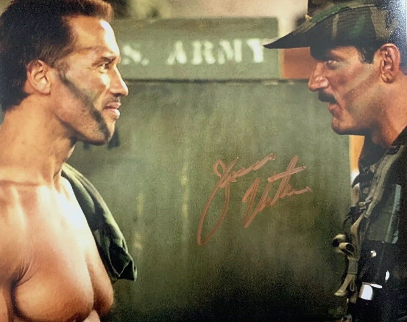 JESSE VENTURA SIGNED 8x10 Photo Poster painting AUTOGRAPHED PREDATOR MOVIE VERY RARE LEGEND