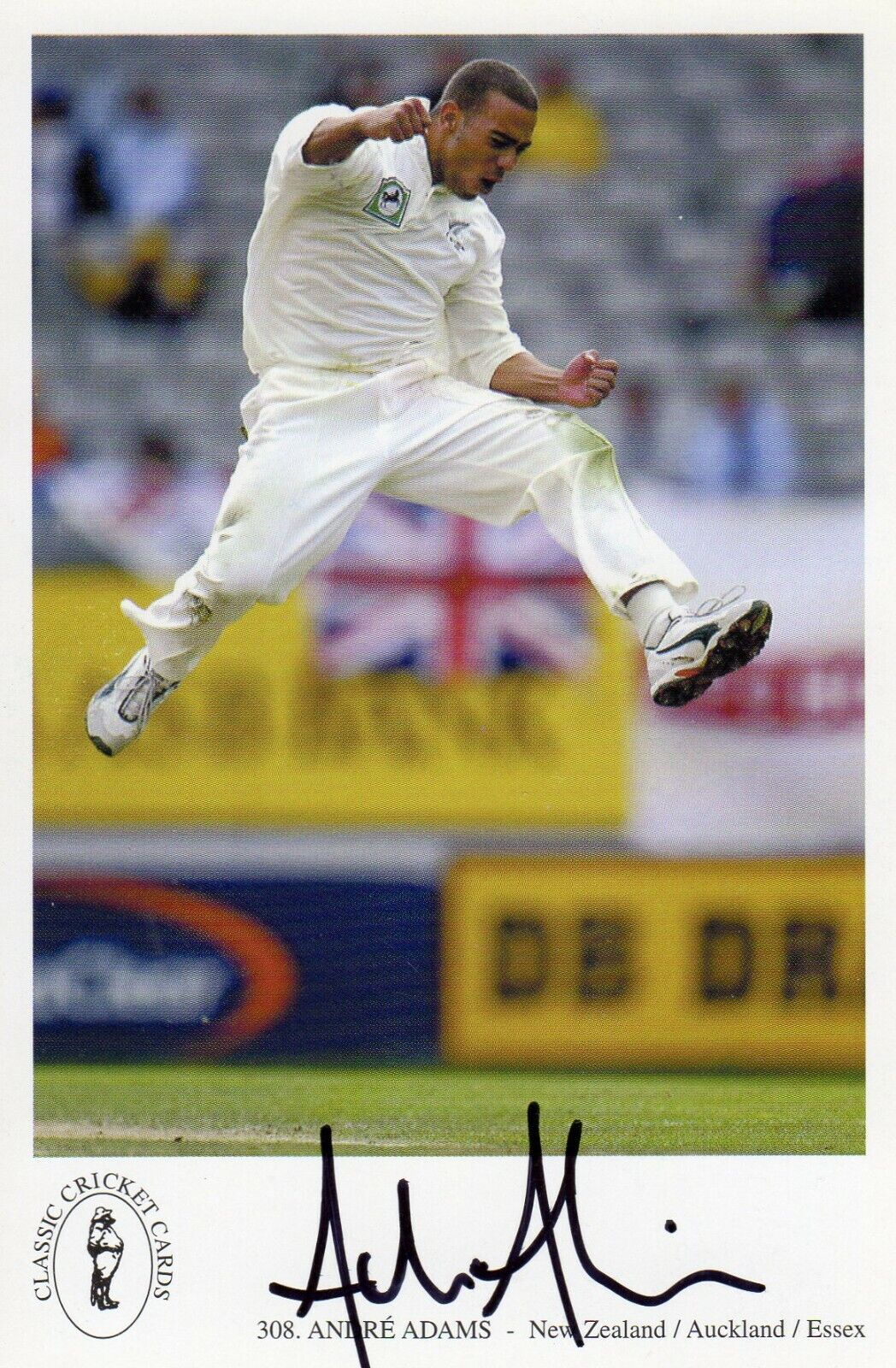 ANDRE ADAMS AUTOGRAPH, CRICKET, SPORT