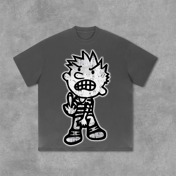 Casual The Brain Explodes Graphics Print Cotton T-Shirt