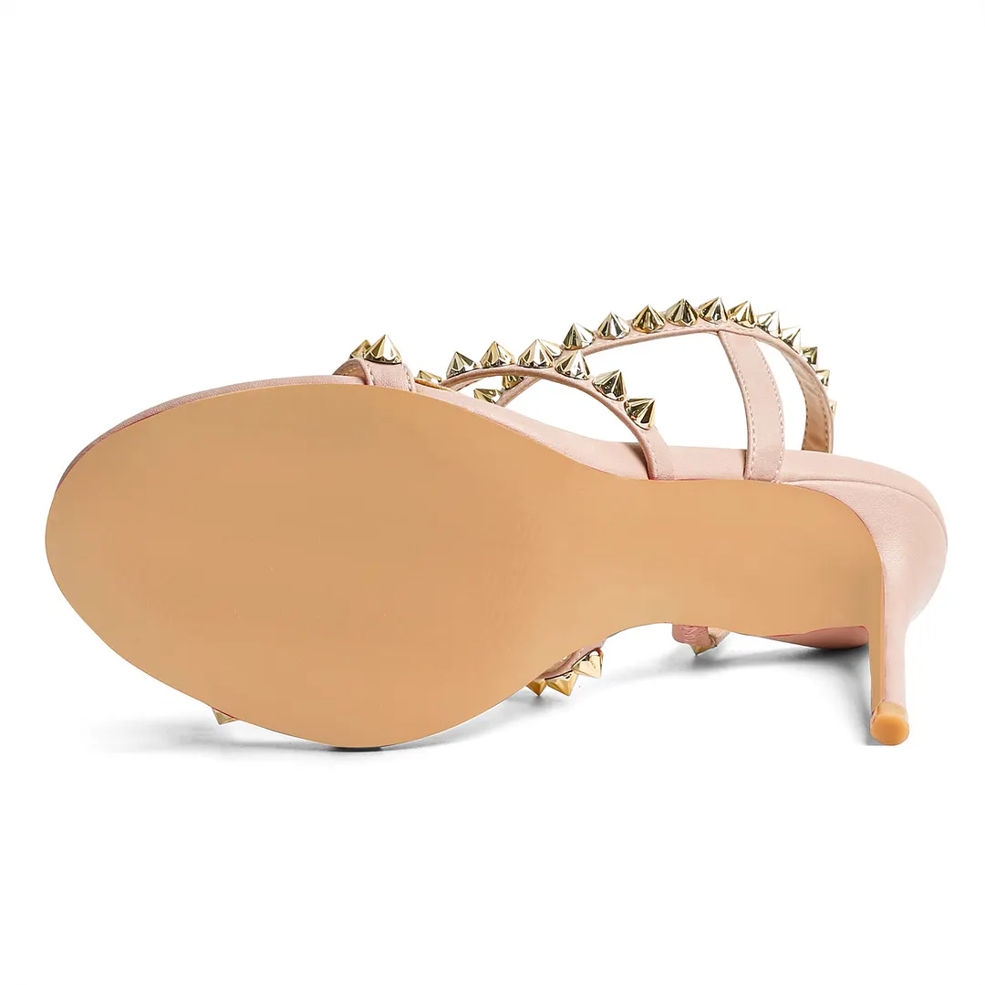 10CM/4 inch Cross Heel Elastic Strap Party Stiletto Sandals Pumps