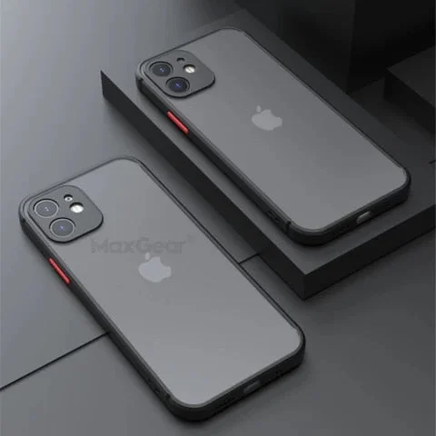 Pornhint Shockproof Armor Matte Case For iPhone 13 12 11 Pro Max XR X S 6 7 8 Plus SE Mini Luxury Silicon Bumper Clear Hard PC Cover Capa