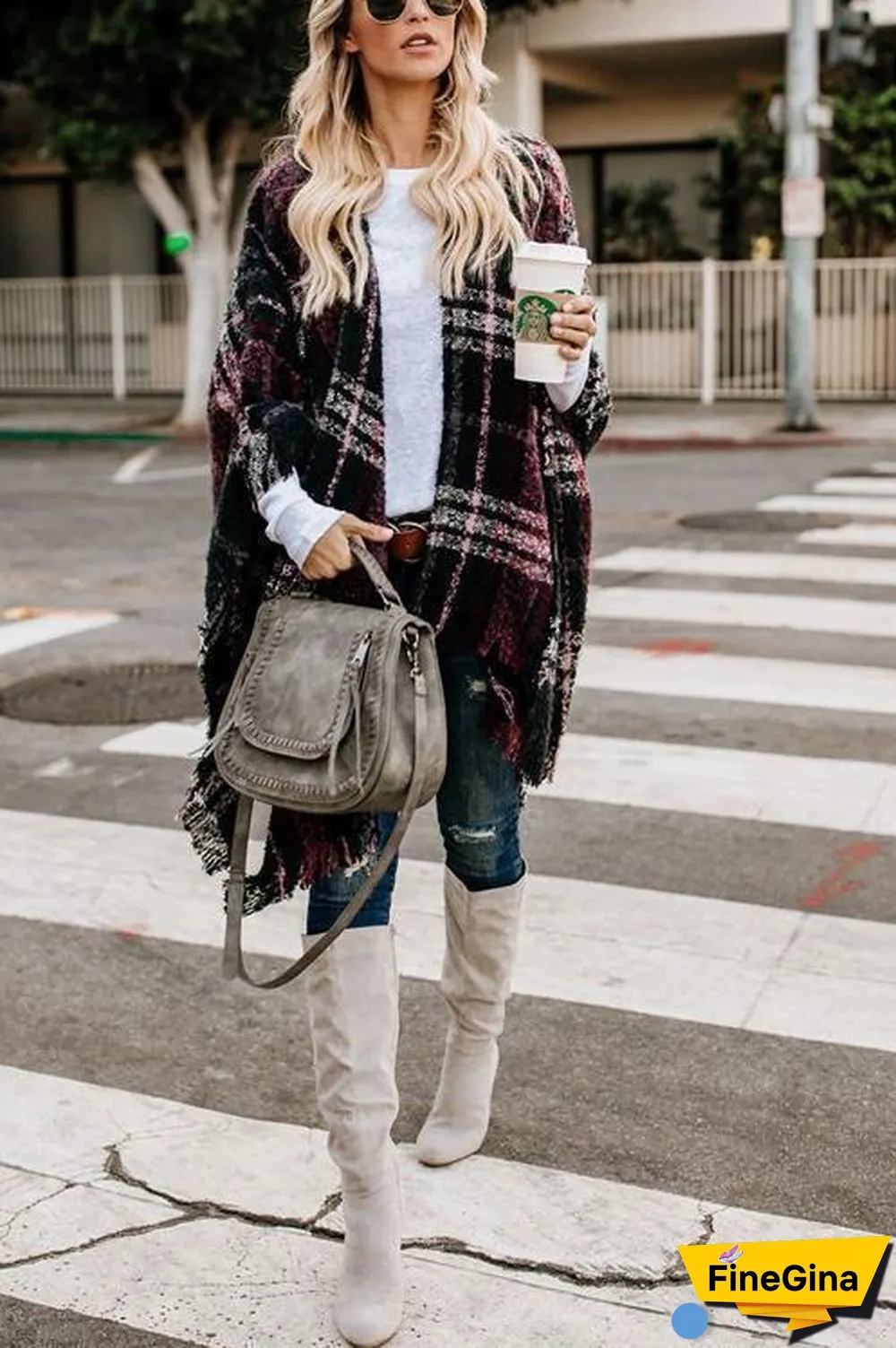 Gird Cloak Poncho Sweater Cardigan