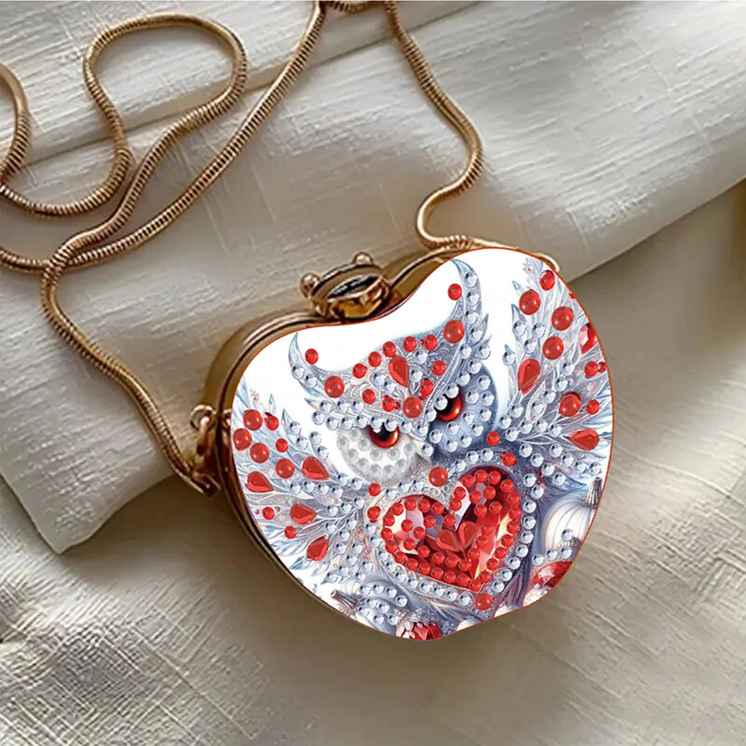 Owl DIY Acrylic Love Art Diamond Painting Coin Purse with Chain for Women Girls