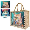 DIY Diamond Painting Linen Waterproof Handbag Shopping Storage Bag Totes Kit(with 2pcs diamond painting)