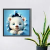(40*40cm)DIY Square Partial AB Drill Diamond Painting - Bear