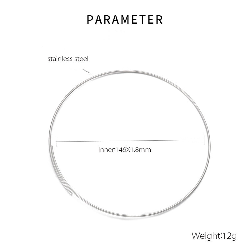 10 Pieces Minimalist Round Stainless Steel 18K Gold Plated Choker