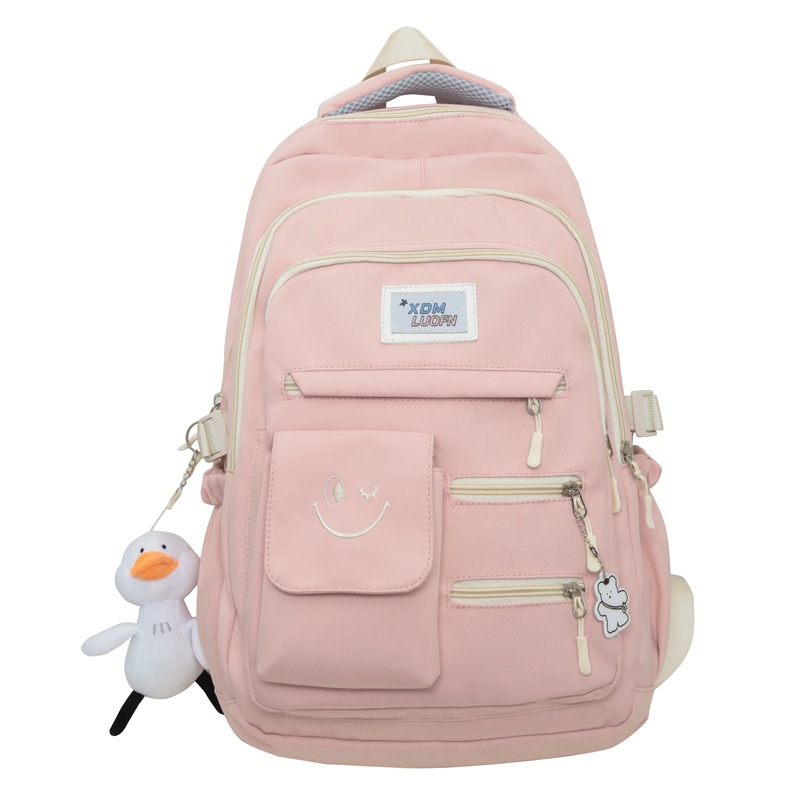 Gamechancemagic Fashion Big Student Backpack New Nylon Girls Laptop Bag Student School Bag Waterproof Travel Women Cute Leisure College Backpack Back to School