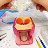 Diamond Painting Organizer Funnel Fit Round Containers Portable Drill Funnel 2.56x1.97in for DIY Craft Easy Transfer Tools (Red Gold)