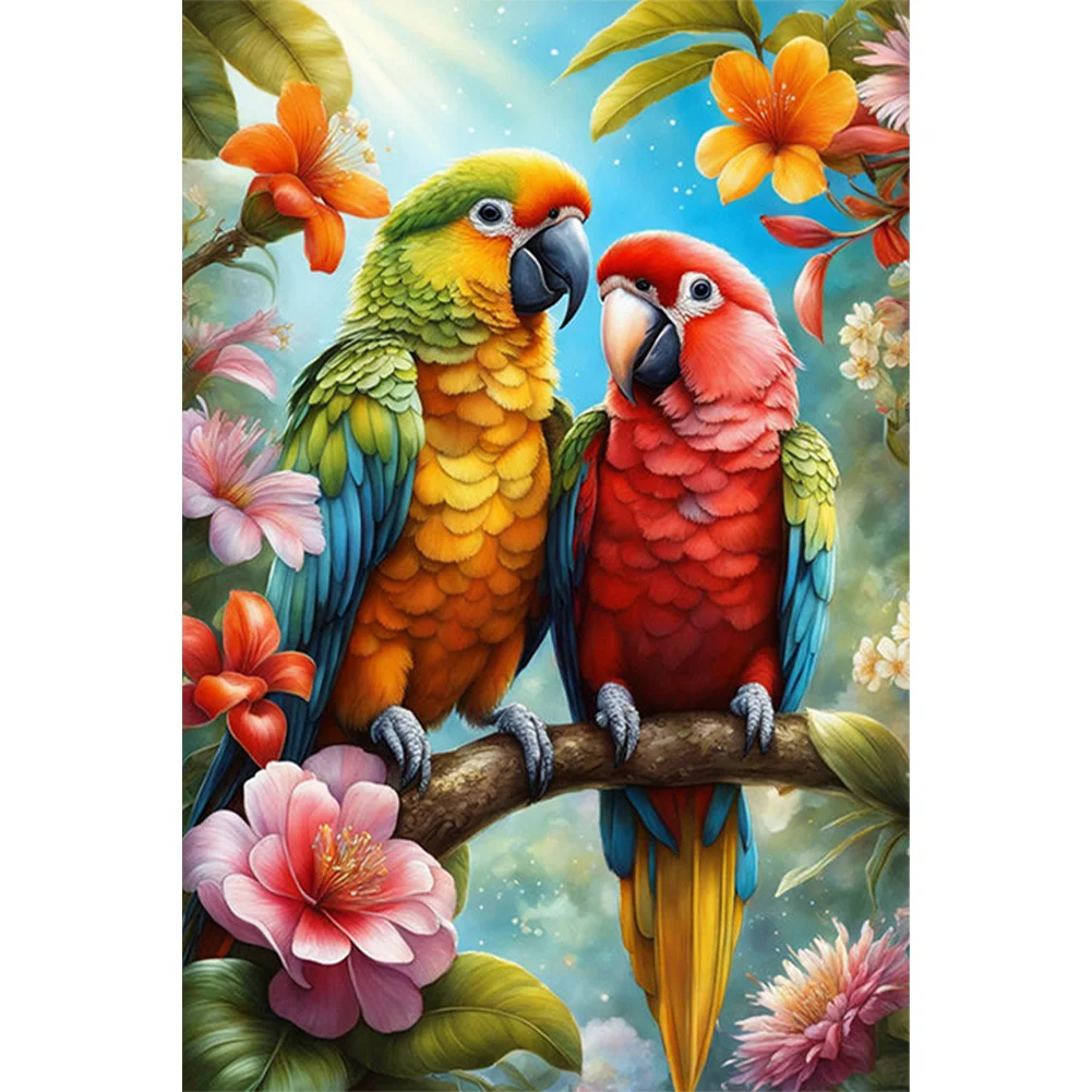 Partial AB Diamond Painting - Full Round Drill - Parrot(Canvas|45*65cm)