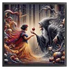 Disney Snow White And Evil Queen-14CT Stamped Cross Stitch 50*50cm/19.69*19.69in