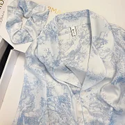 Avatarxai Female 2Pcs Pajamas Set Lounge Wear Gray Print Flower Long Sleeve Trouser Suits Spring Summer Casual Home Clothes Underwear