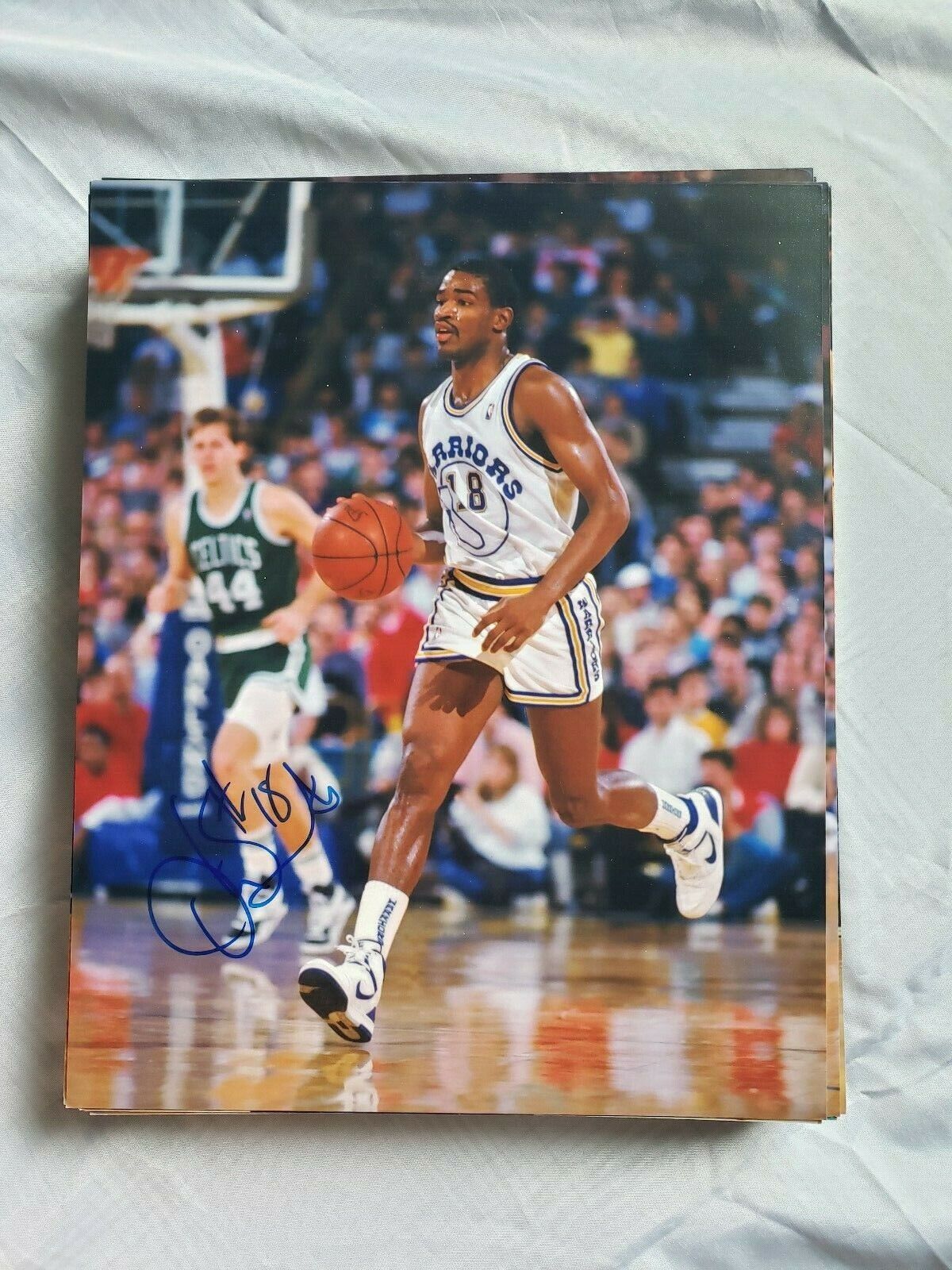 OTIS SMITH GOLDEN STATE WARRIORS SIGNED AUTOGRAPHED 8x10 Photo Poster painting COA BASKETBALL