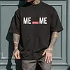 Oversize "ME VERSUS ME" Print T-shirts by Inlyline