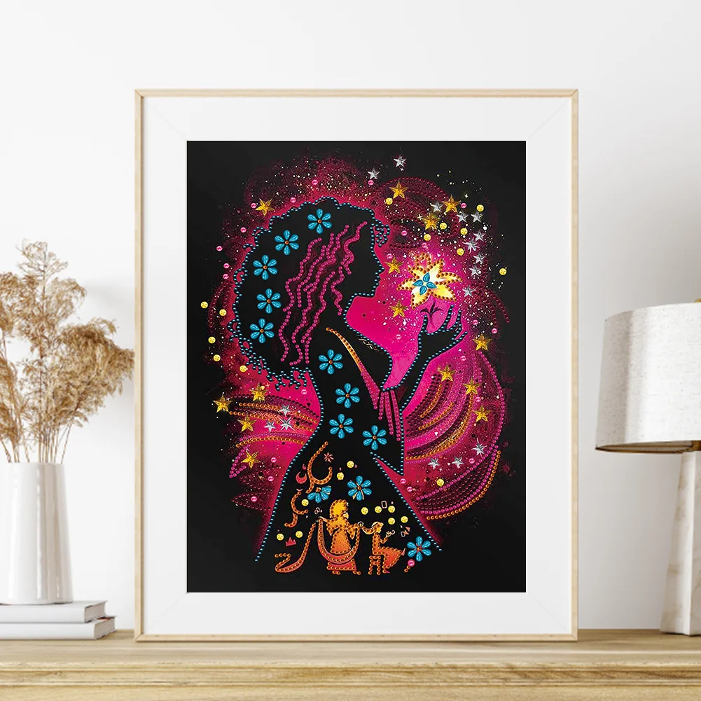 Special Shape Diamond Painting 30*40cm - Silhouette Princess