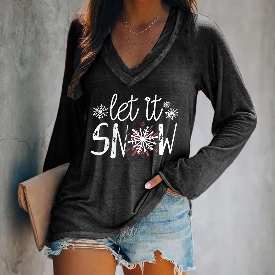 Let It Snow Women's Long Sleeves T-shirt