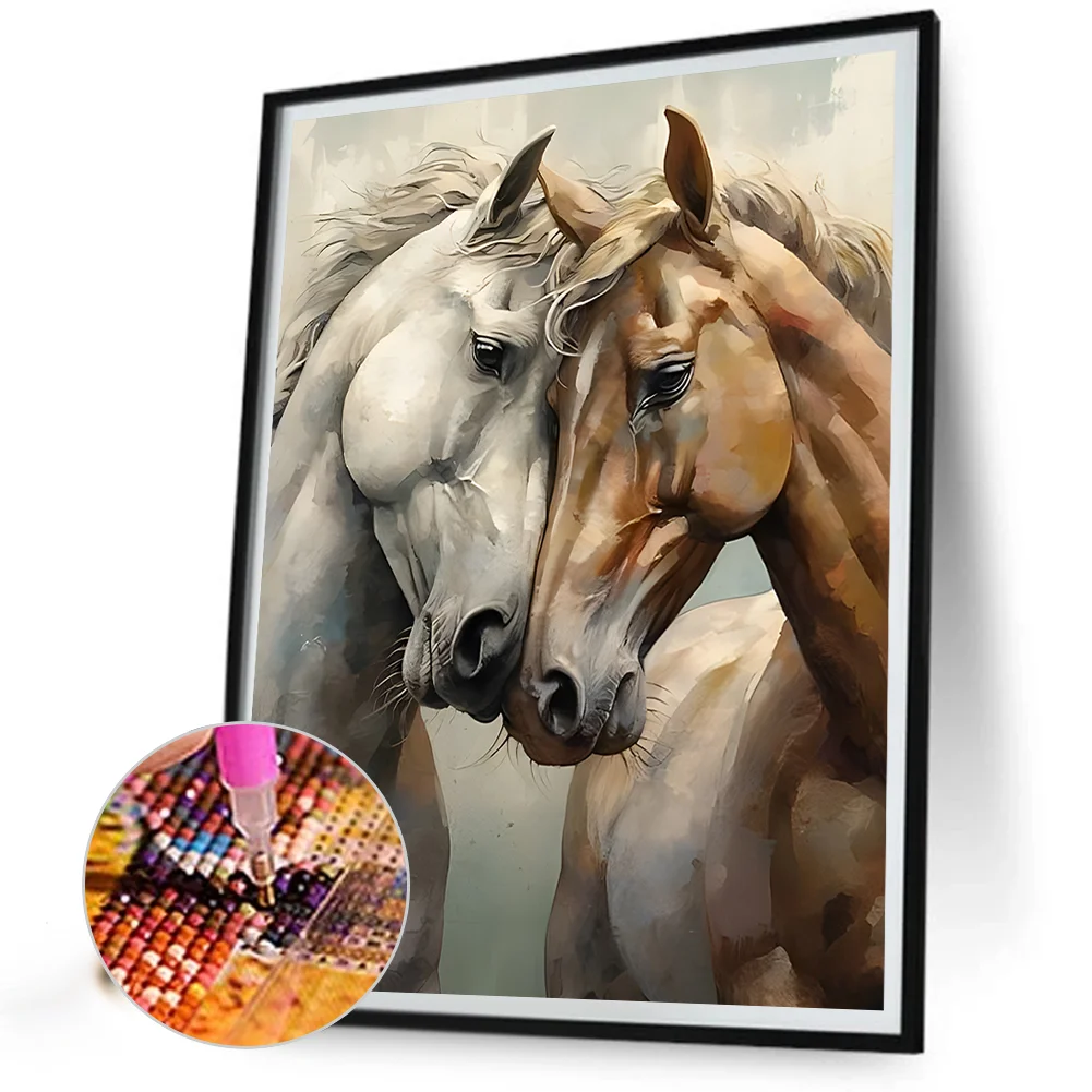 Diamond Painting - Full Round Drill - Horse(Canvas|40*50cm)