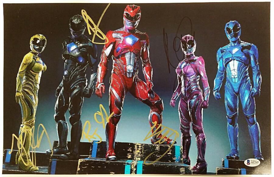 POWER RANGERS Cast 5x Signed 11x17 Photo Poster painting BECKY G + NAOMI SCOTT Beckett BAS COA