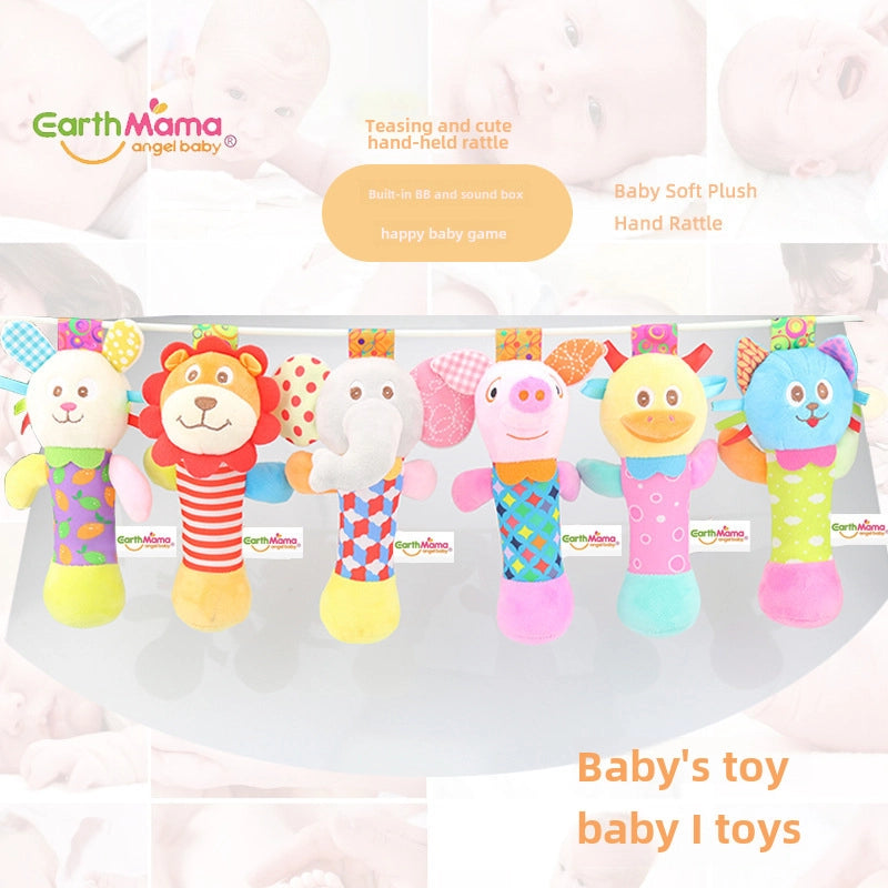 Newborn Baby Hand Stick Cartoon Animal Hand Stick With Rattle BB Stick
