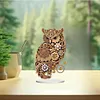 Fleur hibou-acrylique diamant ornement de bureau