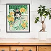 【Limited Stock Sale】Peony Girl-14CT Stamped Cross Stitch Egyptian Cotton 49*59cm/19.29*23.23in tapestrymarket