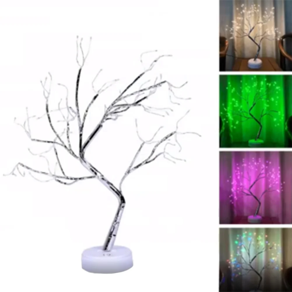 108 LED Touch Night Light Christmas Tree Copper Wire Fairy Lamp Cool White