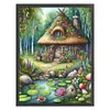 (US Local)Mushroom House-11CT Stamped Cross Stitch Kit(50x65cm)