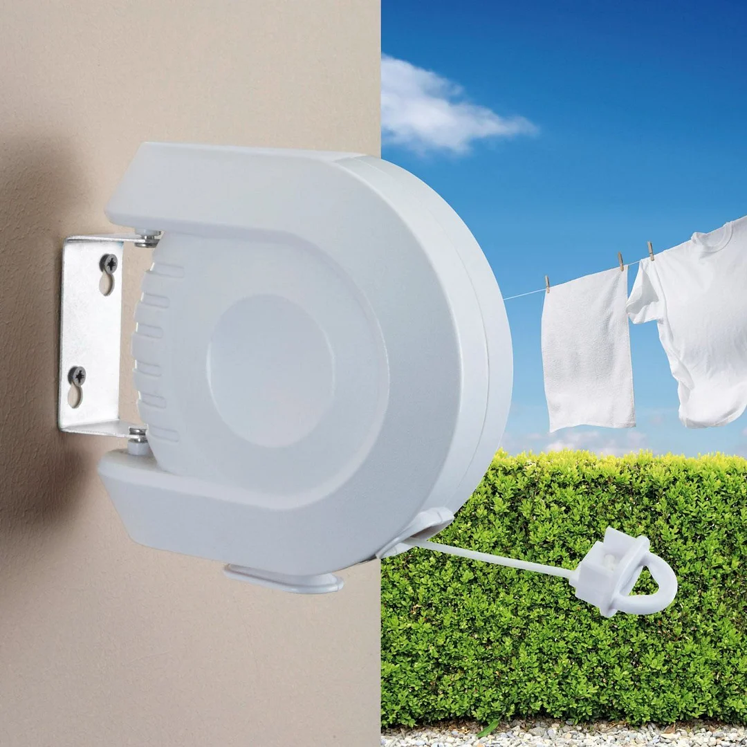 12m Retractable Wall Mounted Airer - Folding Clothes Hanger - vzzhome