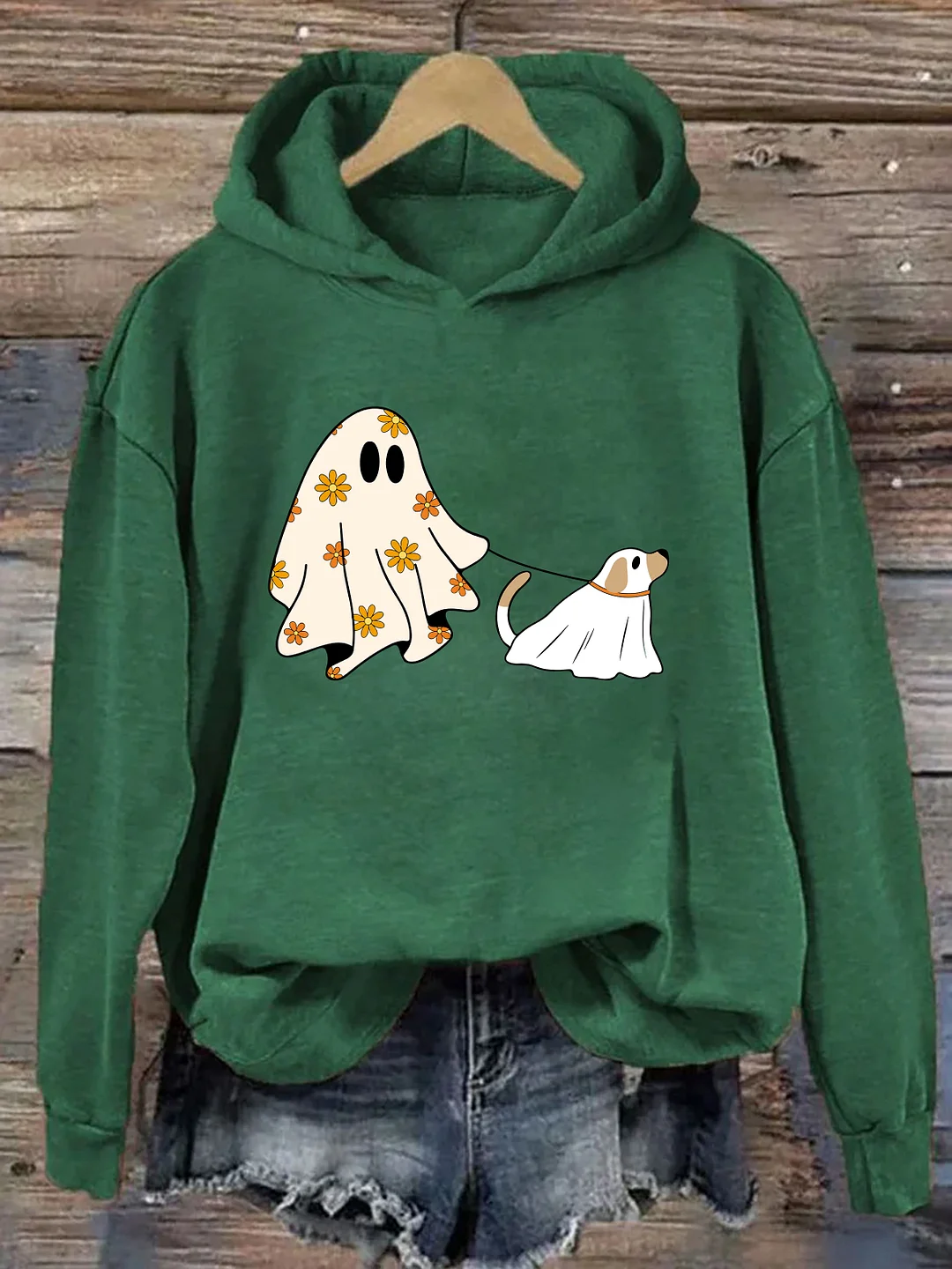 Сute Ghost Dog Halloween Hoodie