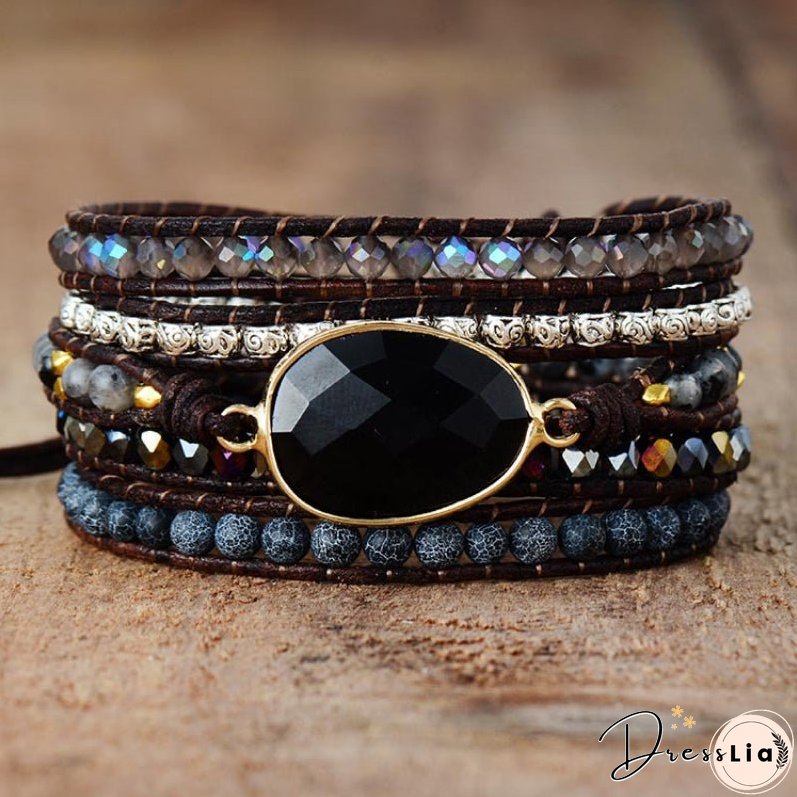 Agate Beaded Bracelet