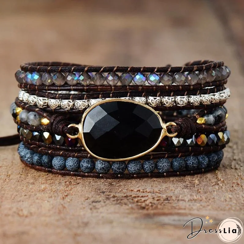 Agate Beaded Bracelet