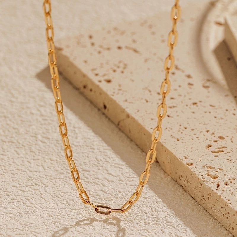Minimalist U Shape 316 Stainless Steel  18K Gold Plated Necklace