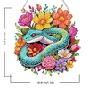 (US Only)Acrylic 2D Flat DIY Flower Snake Hanging Diamond Art Kits Wall Door Decoration