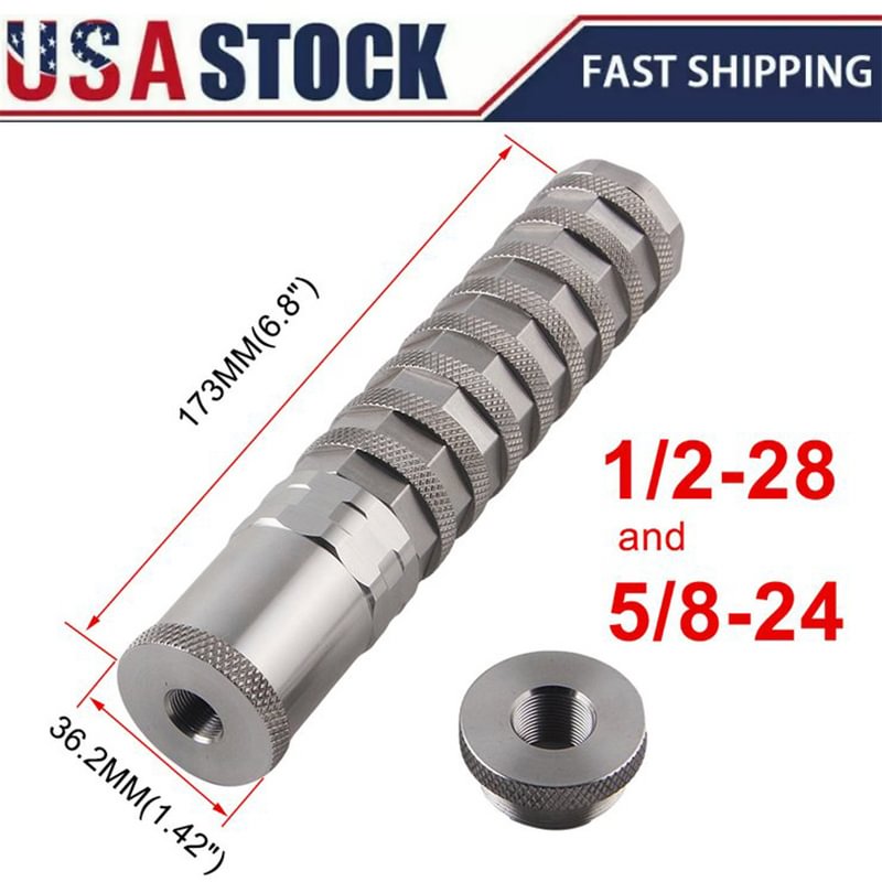 6.8'' L 1.4'' OD stainless steel Modular Solvent Trap Fuel Filter comp 1-3/16x24 thread cups, 5/8x24 or 1/2x28 end cap