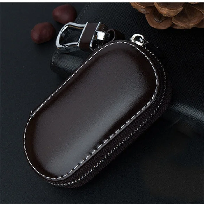 Genuine Cow Leather Men Women Key Bag Small Business Kay Case Women Housekeepers Wholesale purse keychain  keychain wallet