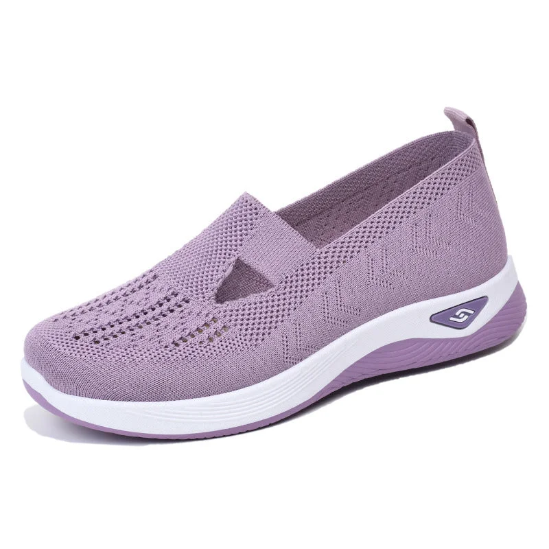 Women's Slip On Wide Arch Support Breathable Elderly Walking Sandals Shoes