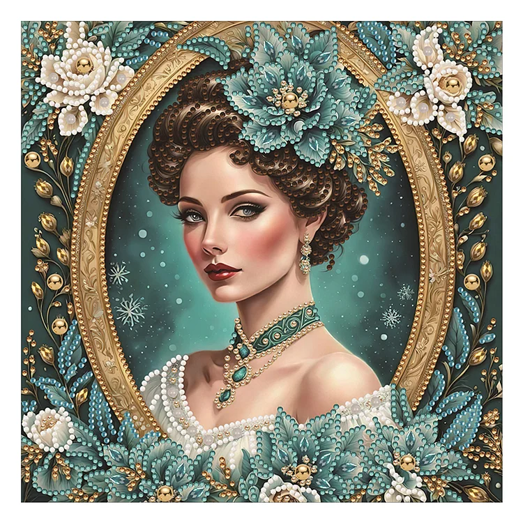 Partial Special-Shaped Diamond Painting - Noble Lady 30*30CM