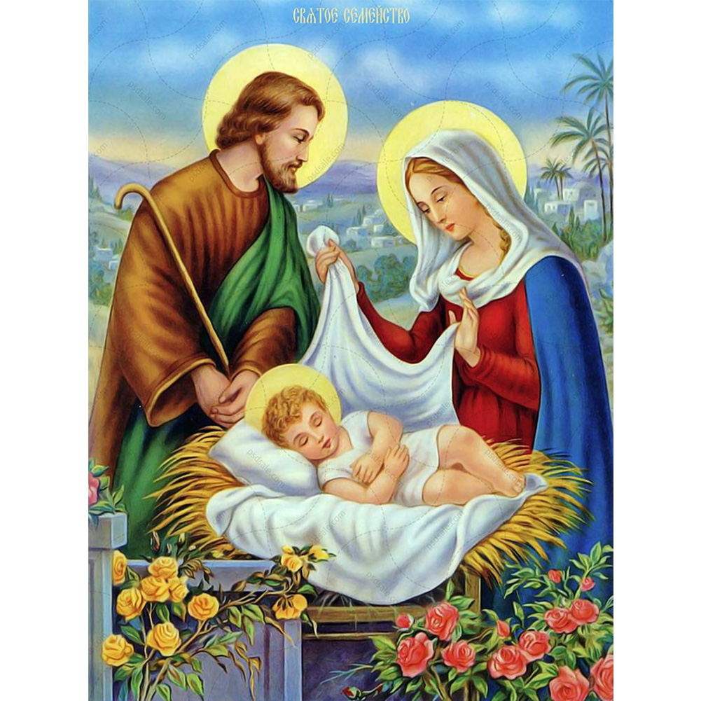 

Virgin and Baby - Round Drill Diamond Painting - 30*40CM, 501 Original