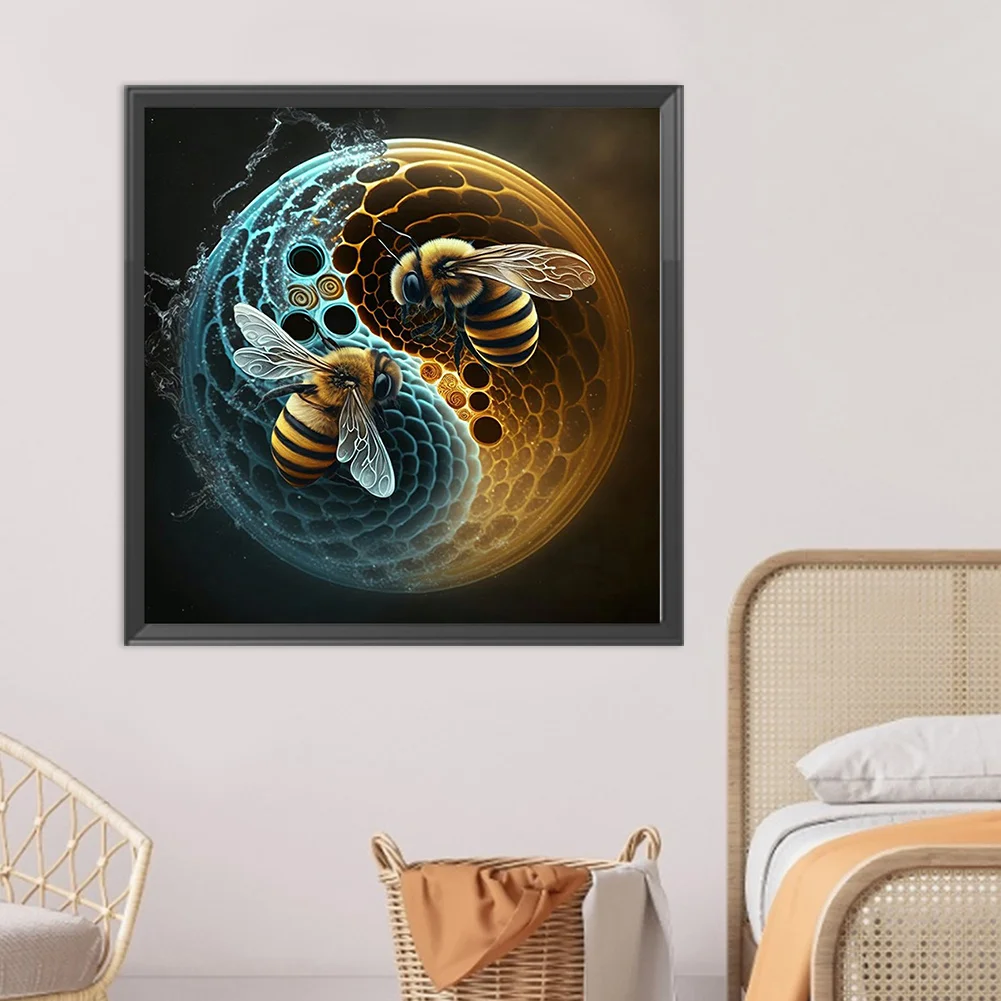 DIY Paint By Number 40*40cm - Yin And Yang Painting