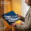 uk.everydayedeals DIY Pearl Painting With Frame - Handmade Self-Adhesive Pearls - Waves(20*30cm)