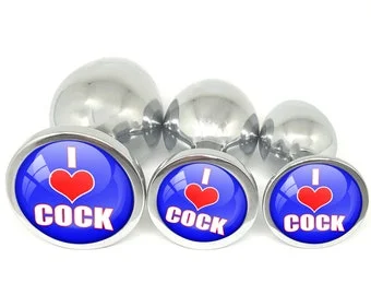 I LOVE COCK Anal Plug - Butt Plug 3 sizes heart BDSM Vixen Sissy Cuckold  Daddys Girl ddlg cglg Hotwife Hot Wife Shared Collared Owned Whore