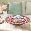 (US Local)DIY Mandala Flower Diamond Painting Dining Plate Home Dining Table Fruit Tray Kits