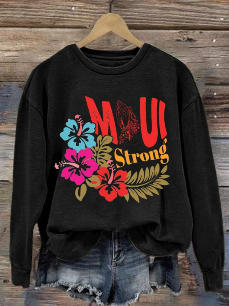 Women's Maui Strong Print Sweatshirt