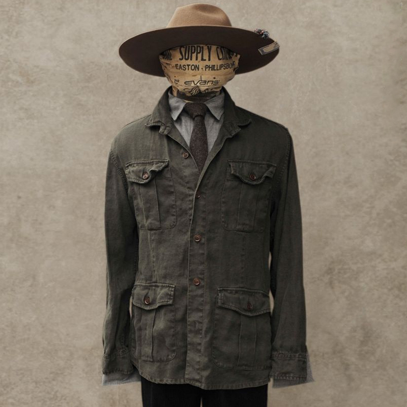 Men's Vintage Military-Inspired Field Jacket