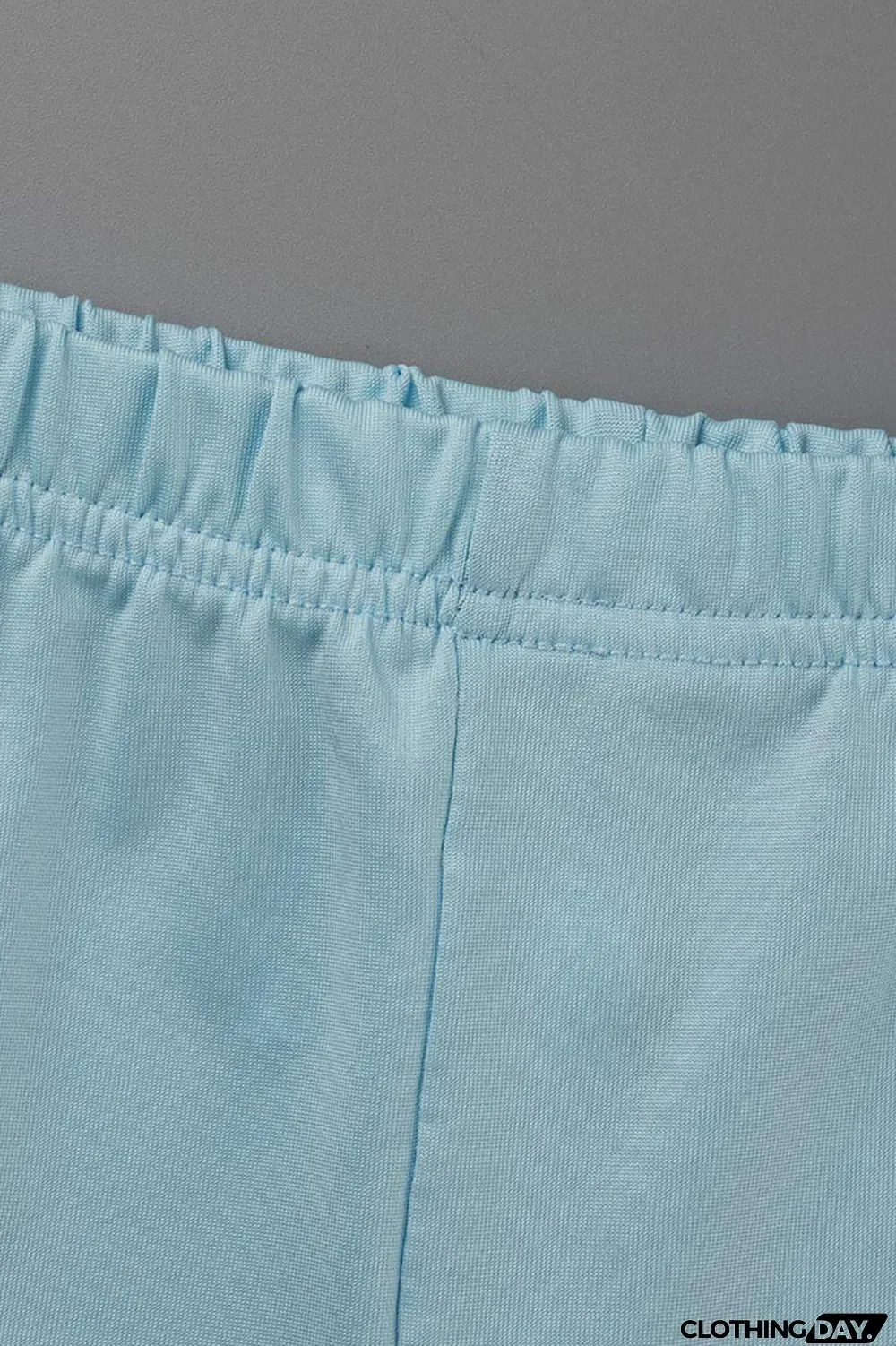 Turquoise Casual Sportswear Print Solid Patchwork Skinny High Waist Short