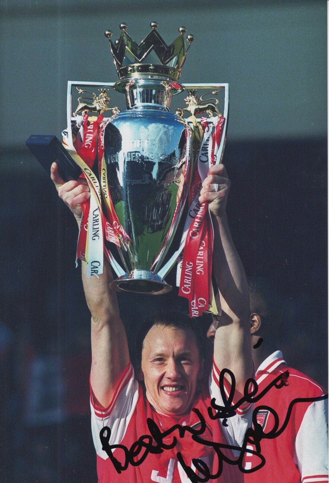 Lee Dixon Hand Signed Arsenal 12x8 Photo Poster painting 1.